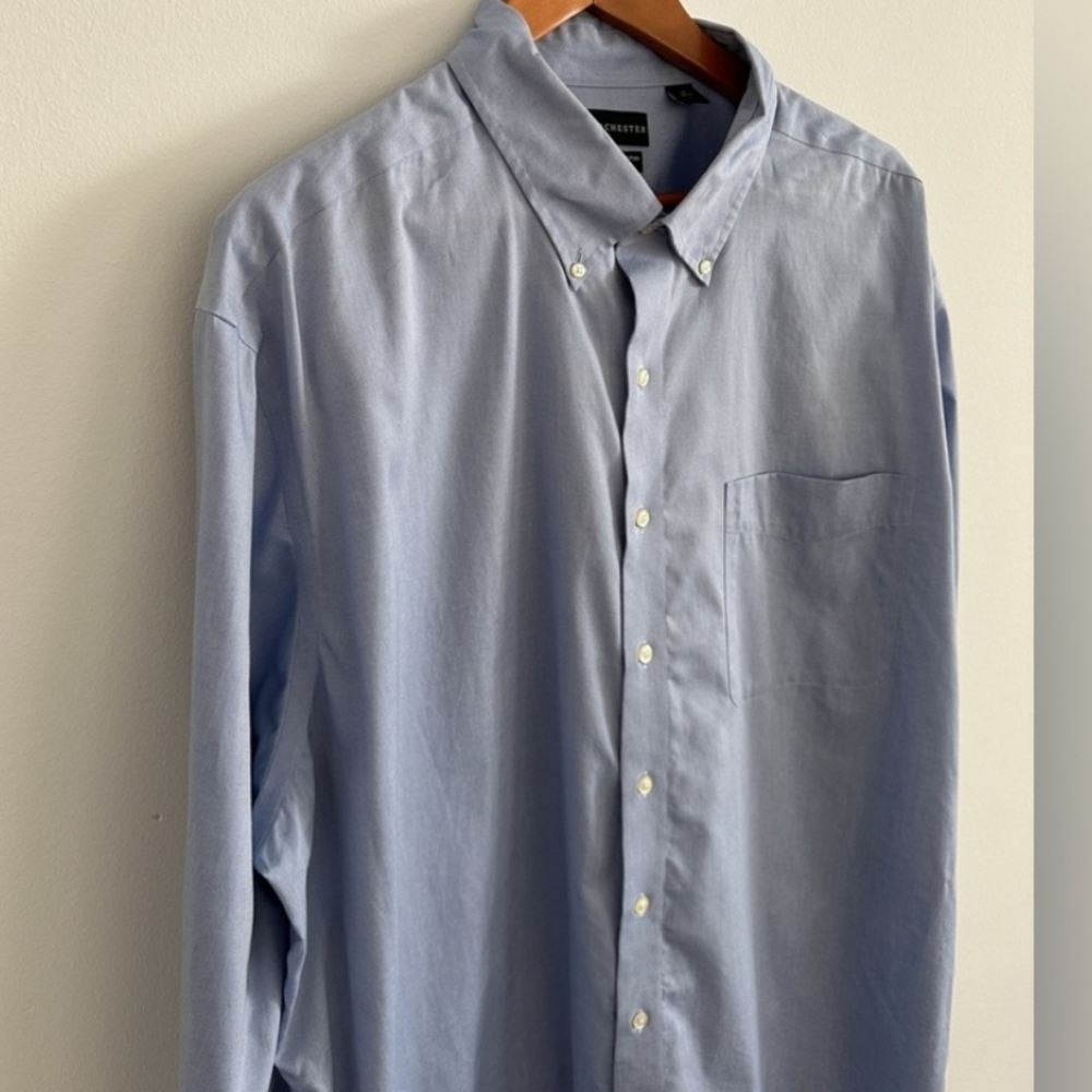 Men's Blue Dress Shirt - Rochester - Blue - 18 36/37